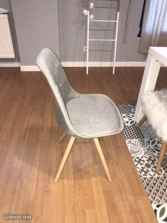 4 chaises scandinave gris