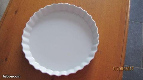 Tartière porcelaine blanche