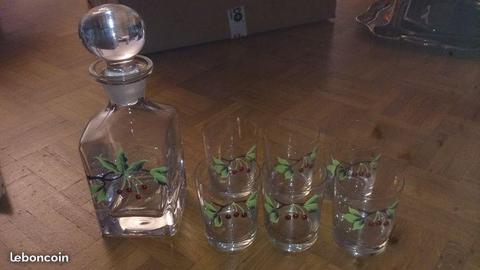 Belle carafe et 6 verres