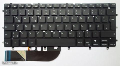 Clavier QWERTY Dell inspiron xps 13 backlit noir
