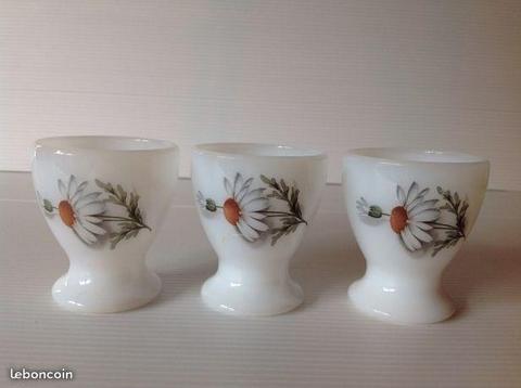 3 coquetiers marguerites arcopal