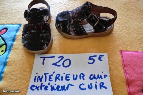 Chaussures en cuir pointure 20 à