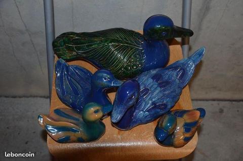 Canards en résine ou verre