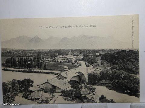 Rare carte postale ancienne de PONT-DE-CLAIX