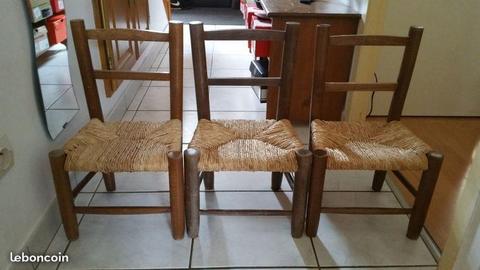 Chaises pour enfants en bois