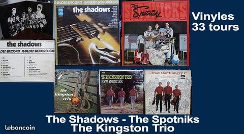 Shadows - spotnicks - kingston trio 33t rare