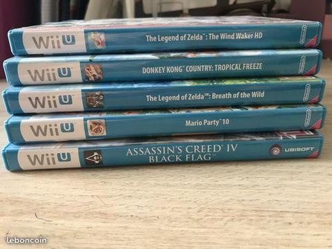 Wii U Noire + Manettes et Jeux