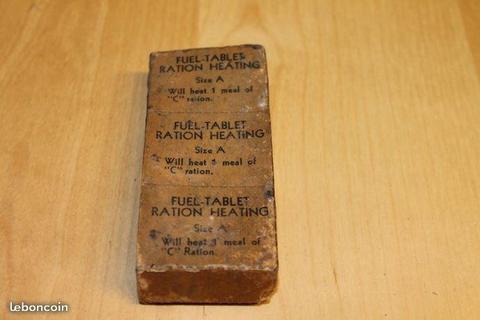 Tablettes combustibles pour rations US WW2