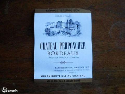 Etiquette vin Bordeaux