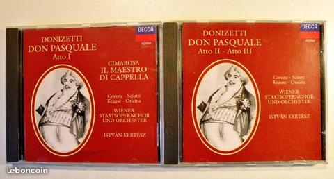 DON PASQUALE, Donizetti, Opéra 3 Actes 2 CD. 1996
