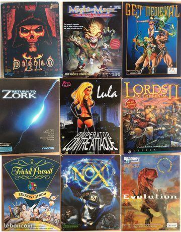 Lot de jeux PC collector dans boites en carton