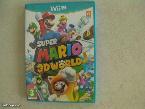 Jeu Super Mario 3D World WiiU état neuf
