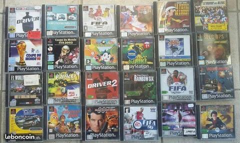 Lot 24 jeux PS1 Sony Playstation Complet Francais