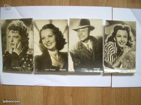 Cartes postales acteurs de cinéma année 50