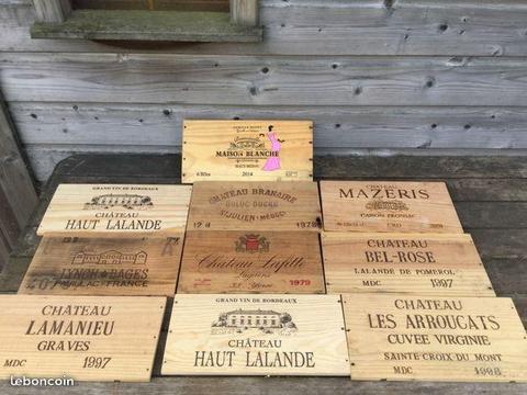 Façades de caisses de vin