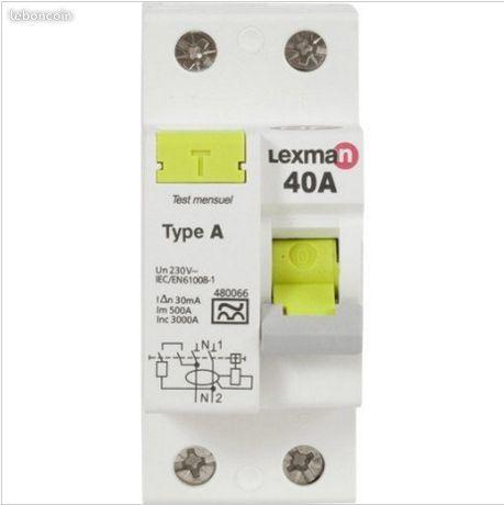 Interrupteur différentiel LEXMAN, 30 mA 40 A A
