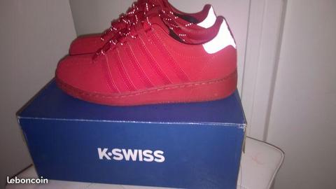 Basket kswiss rouge taille 42