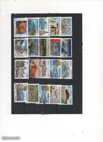 20 timbres français oblitérés ( sites Nantes.)