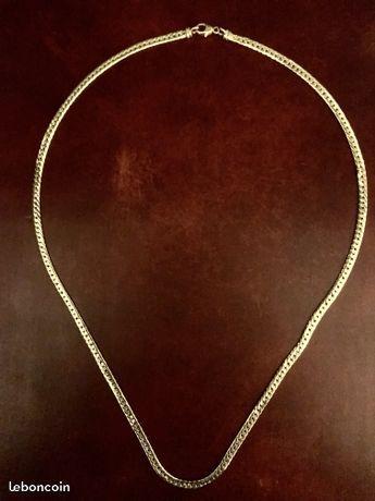 Collier or 18 carats mailles anglaise