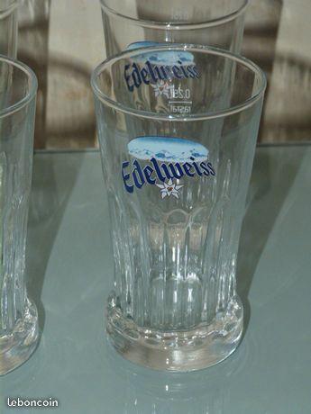 6 verres Edelweiss 25cl