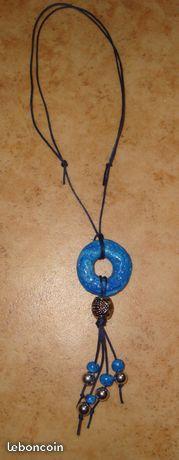 Collier ethnique turquoise - fait main neuf