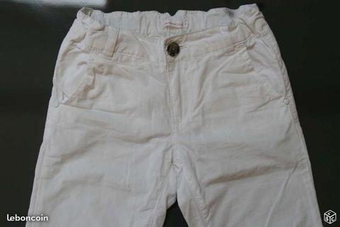 Pantalon coton blanc CFK