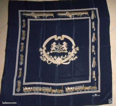 Superbe foulard - en soie - CIWL - CIE WAGONS-LITS