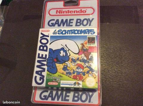 Rare les Schtroumpfs sur game boy sous blister