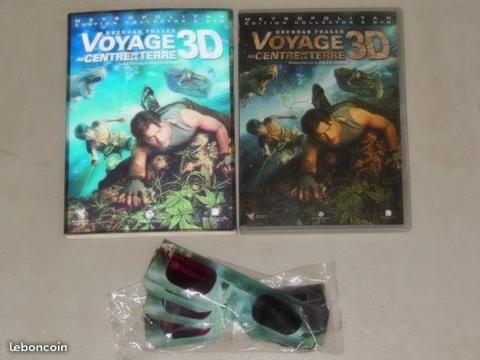 Coffret 2 DVD Voyage au centre de la terre en 3D