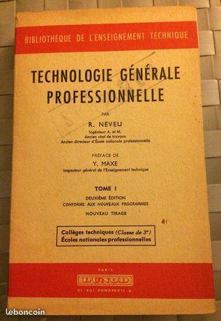Technologie générale professionnelle T 1 & 2