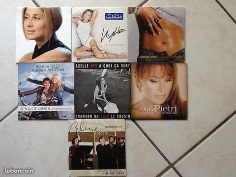 CD singles Lara Fabian,Céline Dion,Julie Pietri