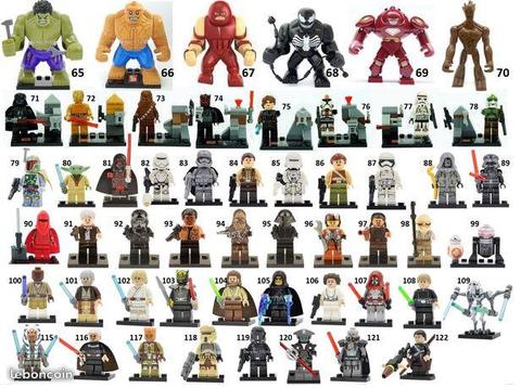 Figurines super heros et Star Wars