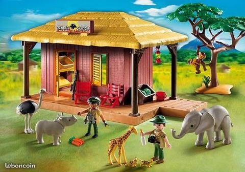 Playmobil wild life Campement de soins animaux NyB