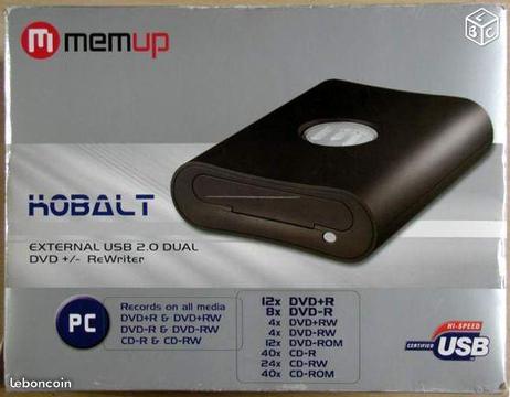 Graveur externe de DVD & CD rewriter Memup Kobalt