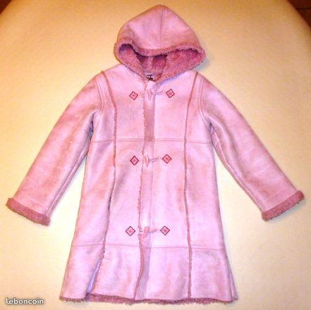 Manteau fille rose 10 ans