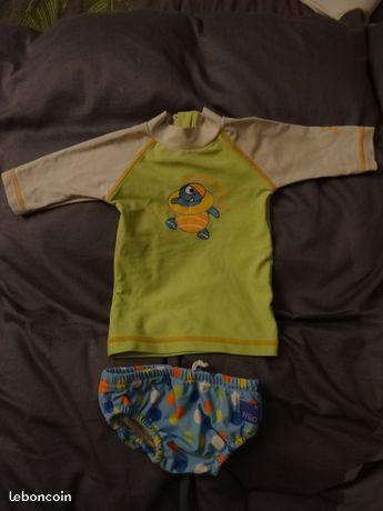 T-shirt antiUV Piwapee 1-2 ans maillot bambino mio