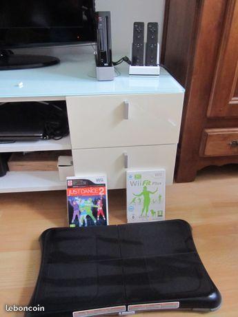 Wii console + Wii Fit