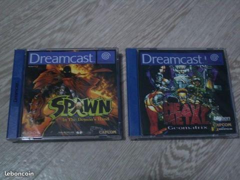 Jeux dreamcast ; spawn ; heavy metal geomatrix