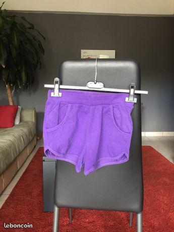 Short de sport violet 12 ans