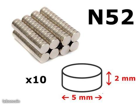10 aimant rond 5mm puissant magnet 5x