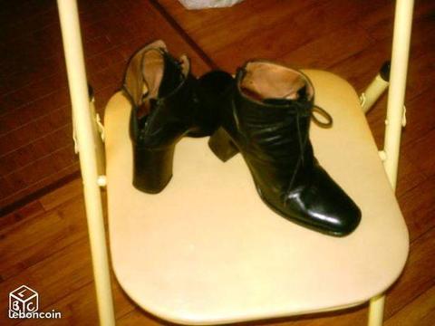 Rare Chaussures HIVER cuir italien tallon 8cm 35,5