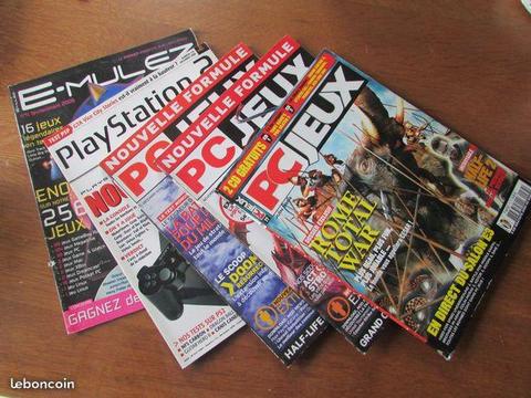 5 magazines de jeux vidéo lot ou à l'unité