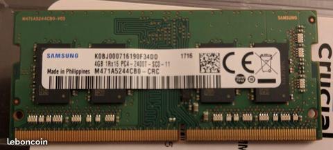 RAM DDR4 Sodimm 4GO