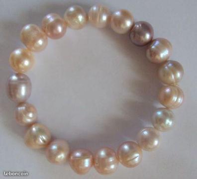Superbe Bracelet avec vraies perles eo63