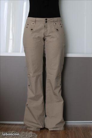 Pantalon beige transformable pantacourt Roxy 27