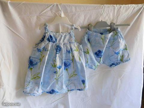 Robe+surculotte été fille 2 ans PETITE OURSE(ana1)