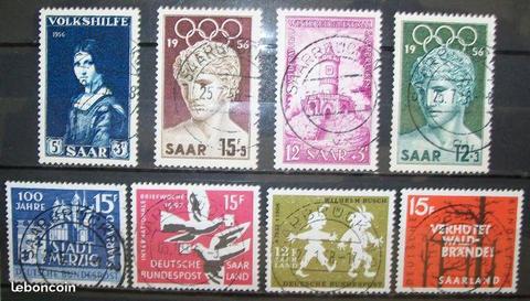 N°236B timbres allemand saar lot 703,704,705