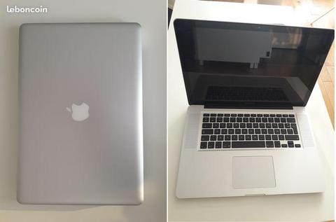 Macbook pro 15'' i7 2,2GHz 8Go RAM 250 Go SSD