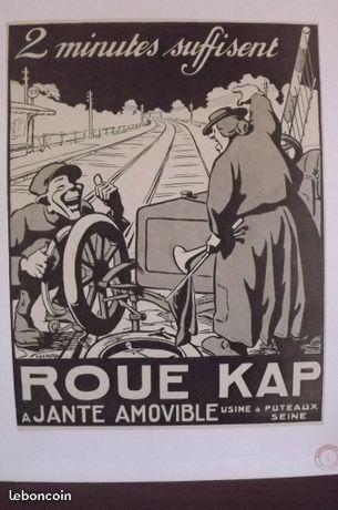 Affiche Pub Roue KAP 1912 Par Lochard