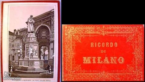 Ricordo di Milano Milan Italie 12 vues 1890 Rare